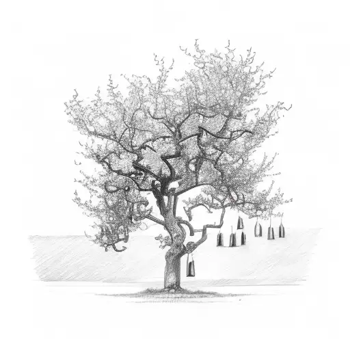 A Sketch Of An Apple Tree