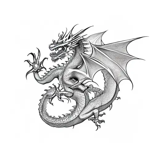 Dragon Wrapping Around Arm