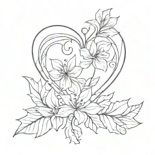 Flower Leaf Love Heart