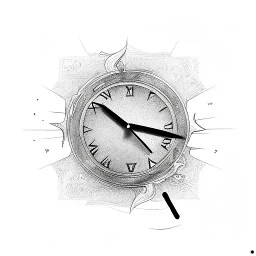 Clock With Lightning Strike