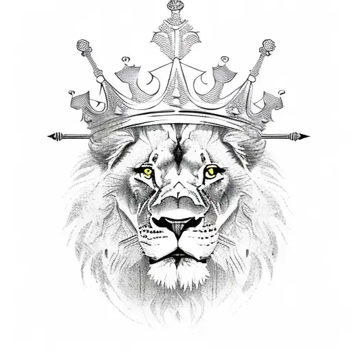 A Formidable Lion With A Crown