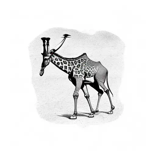 Oldschool Car Bicycle With Giraffe On It