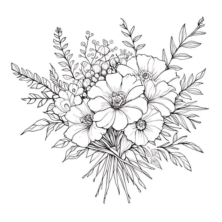 Floral Bouquet Wrapped