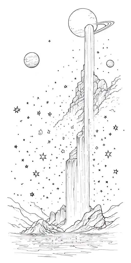 A Waterfall Of Stars And Planets