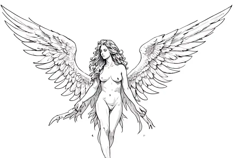 Fallen Angel With Wings