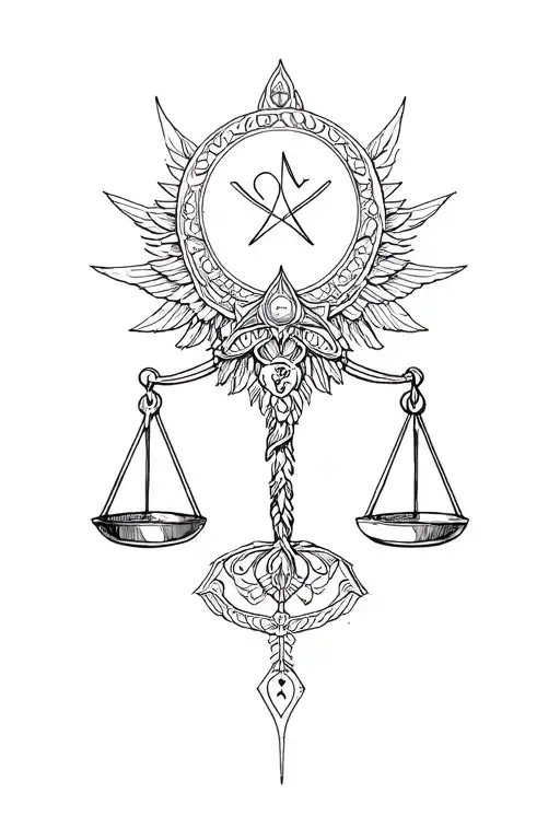 Realistic Libra Zodiac Sign