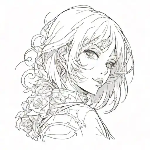 A Hauntingly Beautiful Manga Portrait With A Sketch Style Twist