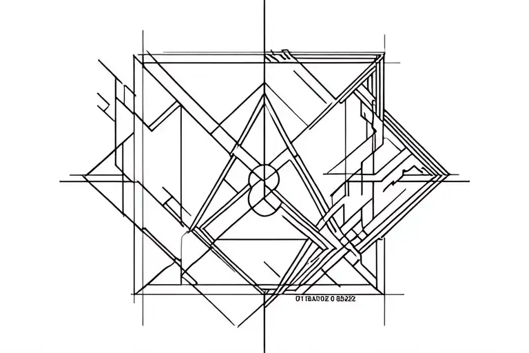 Abstract Geometric Design Inspired By The Date 01-08-2022