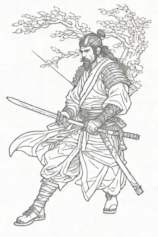 Samurai In The Background