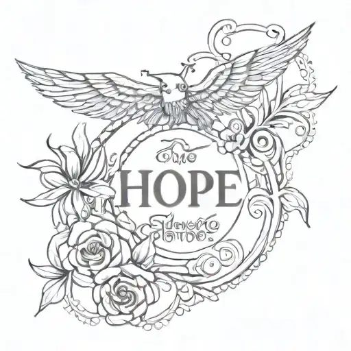 Suicide Awareness Symbol The Words Hope With The Boondock