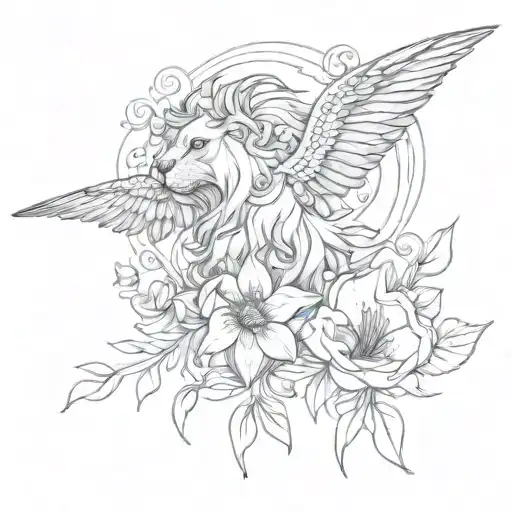 Floral Lion Humming Bird