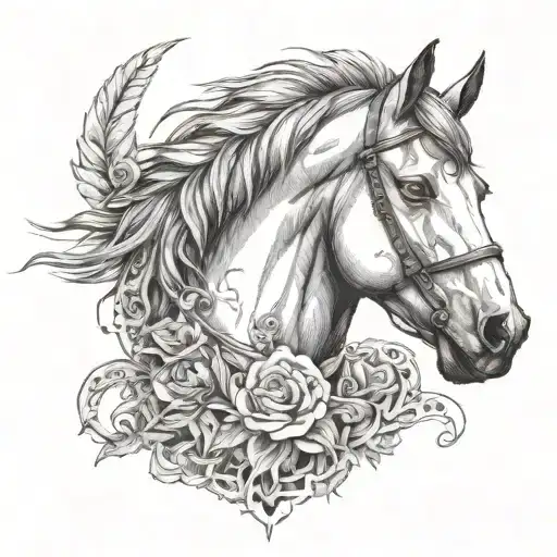 Horse Face And No Believe Name Written