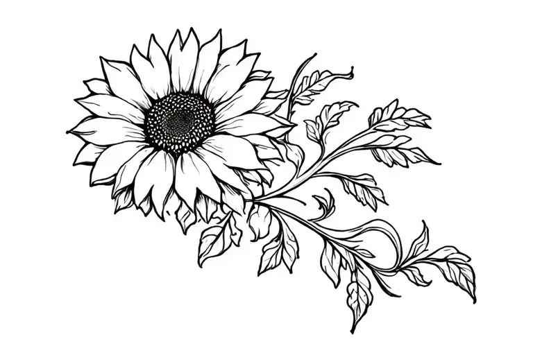 Sunflower Vine Intertwined