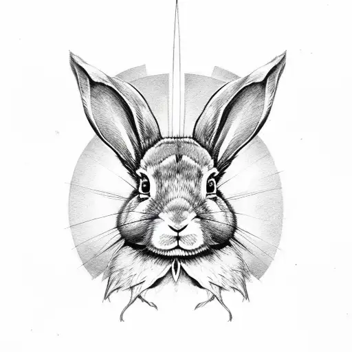 Rabbit With Black Angel Wings