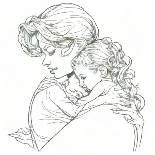 Mother And Baby And Date