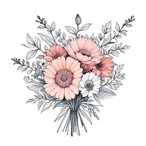 Family Birth Flower Bouquet