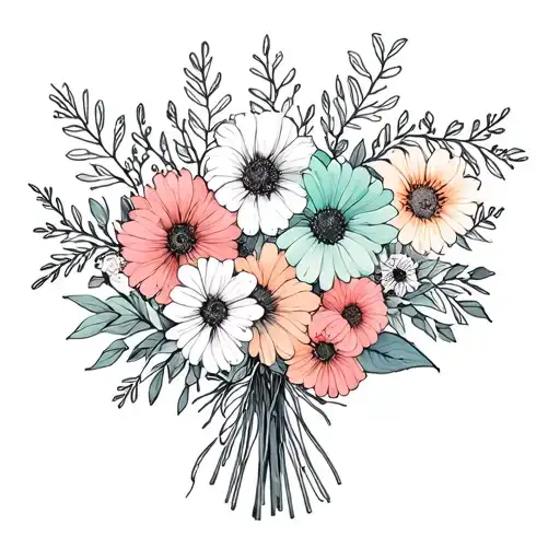 Family Birth Flower Bouquet August September December