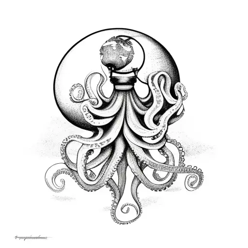 Octopus Holding Globe