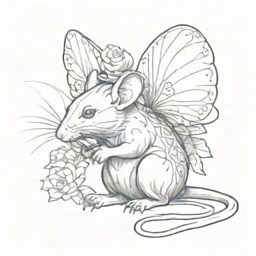 Rat With Fairy Wings Made