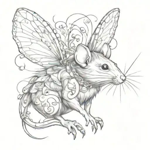 Rat With Fairy Wings