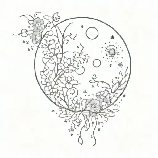 Moon And Forget-me-nots Joan Miro