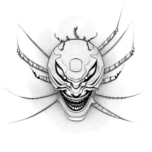 Hannya Mask Spider Web