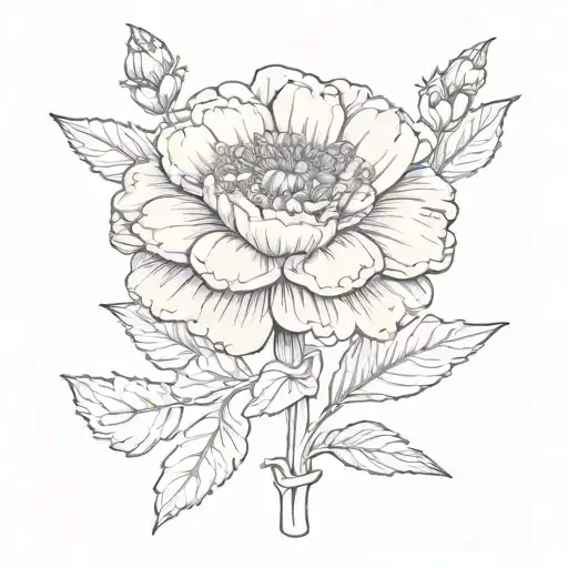 Marigold Flower Blooming