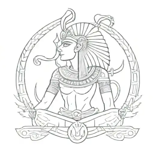 Combine Elements Of Egyptian Mythology With Music Symbols To Create A Unique Tattoo Design