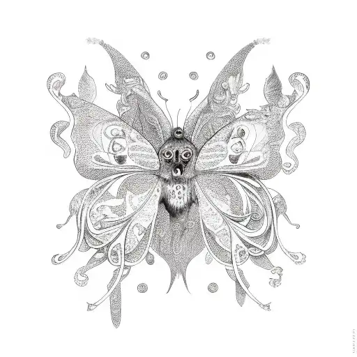 Medusa With Butterflies