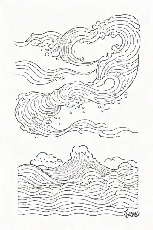 A Line That Represents Both A Heartbeat And The Wave Pattern Of The Sea