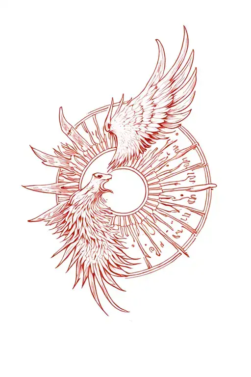 Phoenix Rising Sun