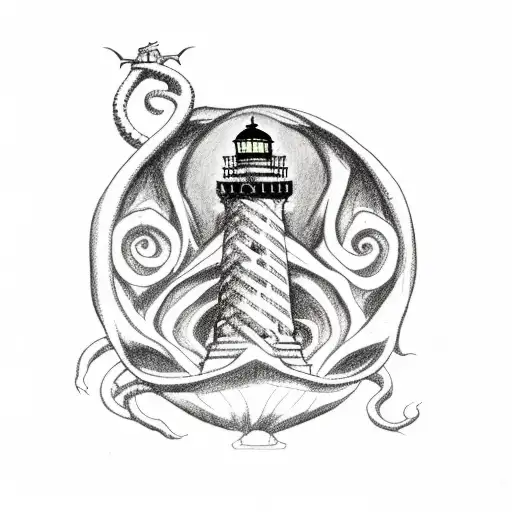 Cthulhu And A Lighthouse