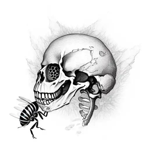 Skeleton Ripping Itself From Honey Bee Shedding Honey Slime Terrifying