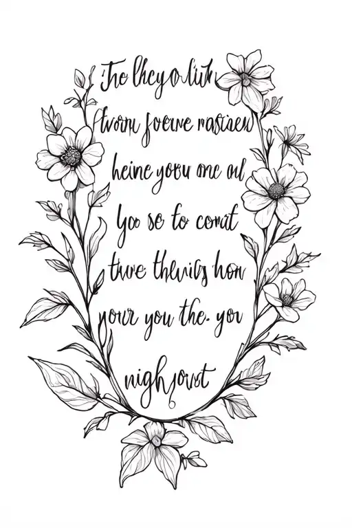 Bible Verse And Flowers Growing