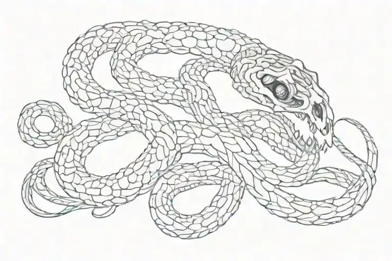 Snake Serpent Skeleton Straight