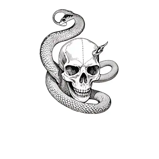 A Snake And A Skull