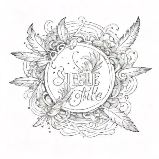 First Name Estelle Infinite Feather And First Name