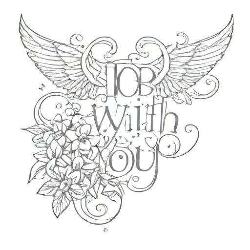 Small Simple Fine Line Writing That Says 'To Be With You'