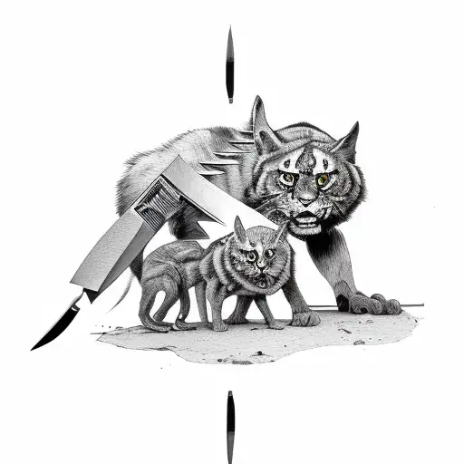 Vater And Son As Armyknife Holds Hands