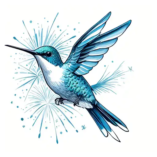 Fireworks Hummingbird Perched