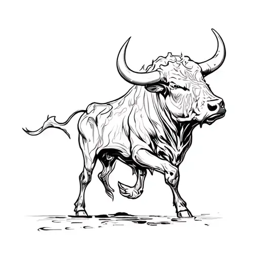Bull On Fire