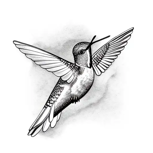 Prayer Hands Holding Hummingbird