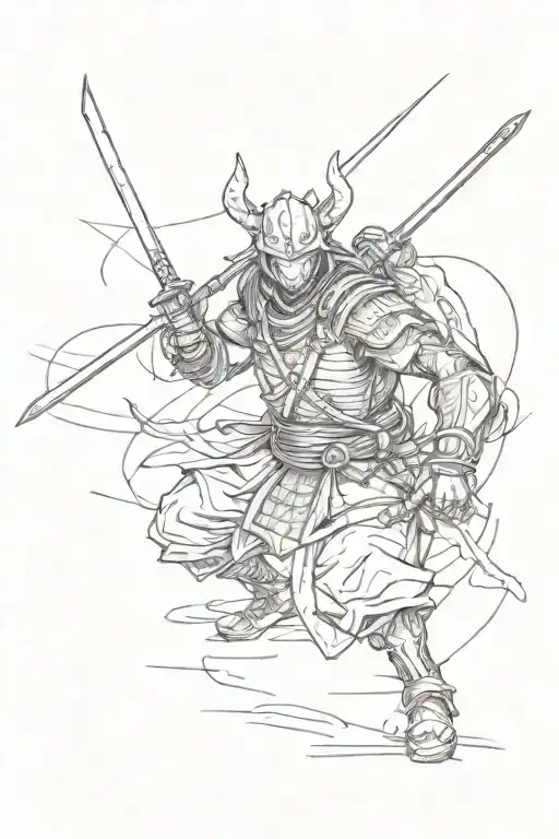 A Samurai Warrior Battling Alien Invaders In A Video Game World