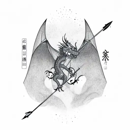 An Arrow With A Dragon
