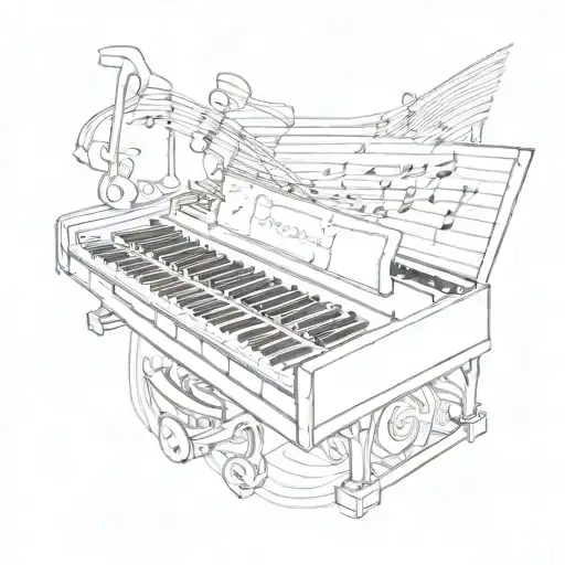 Synthesizer And Wind And Sheet Music Of The Song Julia