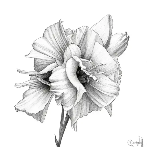 Rose Daffodil Cosmos Flowers