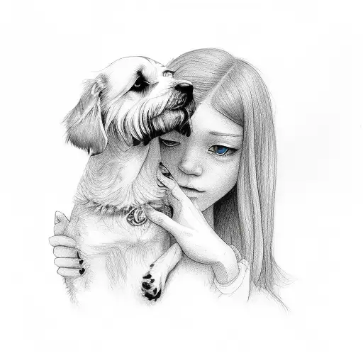 Girl And Her Dog