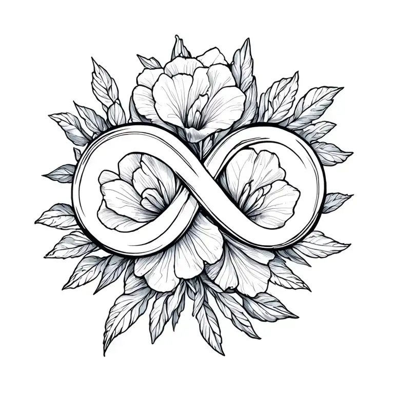 Infinity Sign Integrated In Freesia Flower
