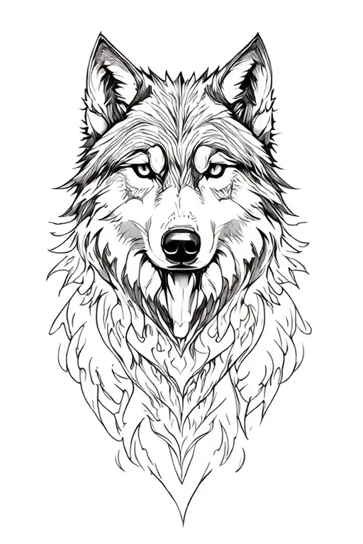 Wolf Tattoo Ab Stract Design