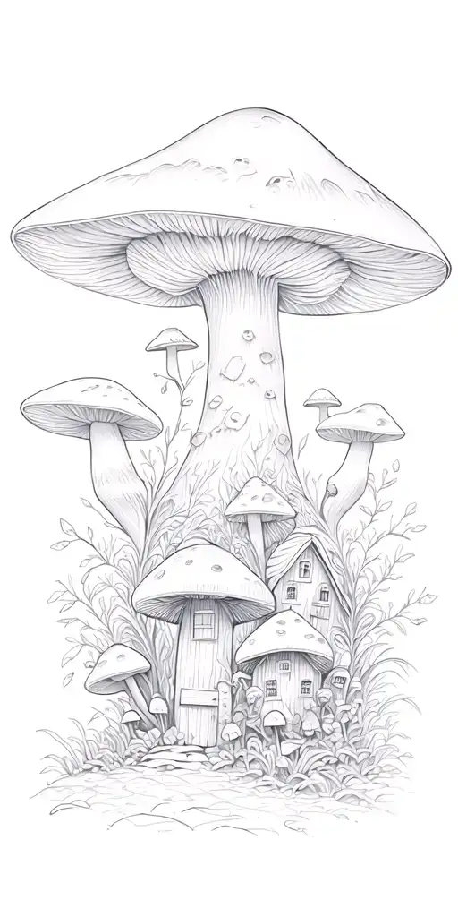 Cottage Core Mushroom Village